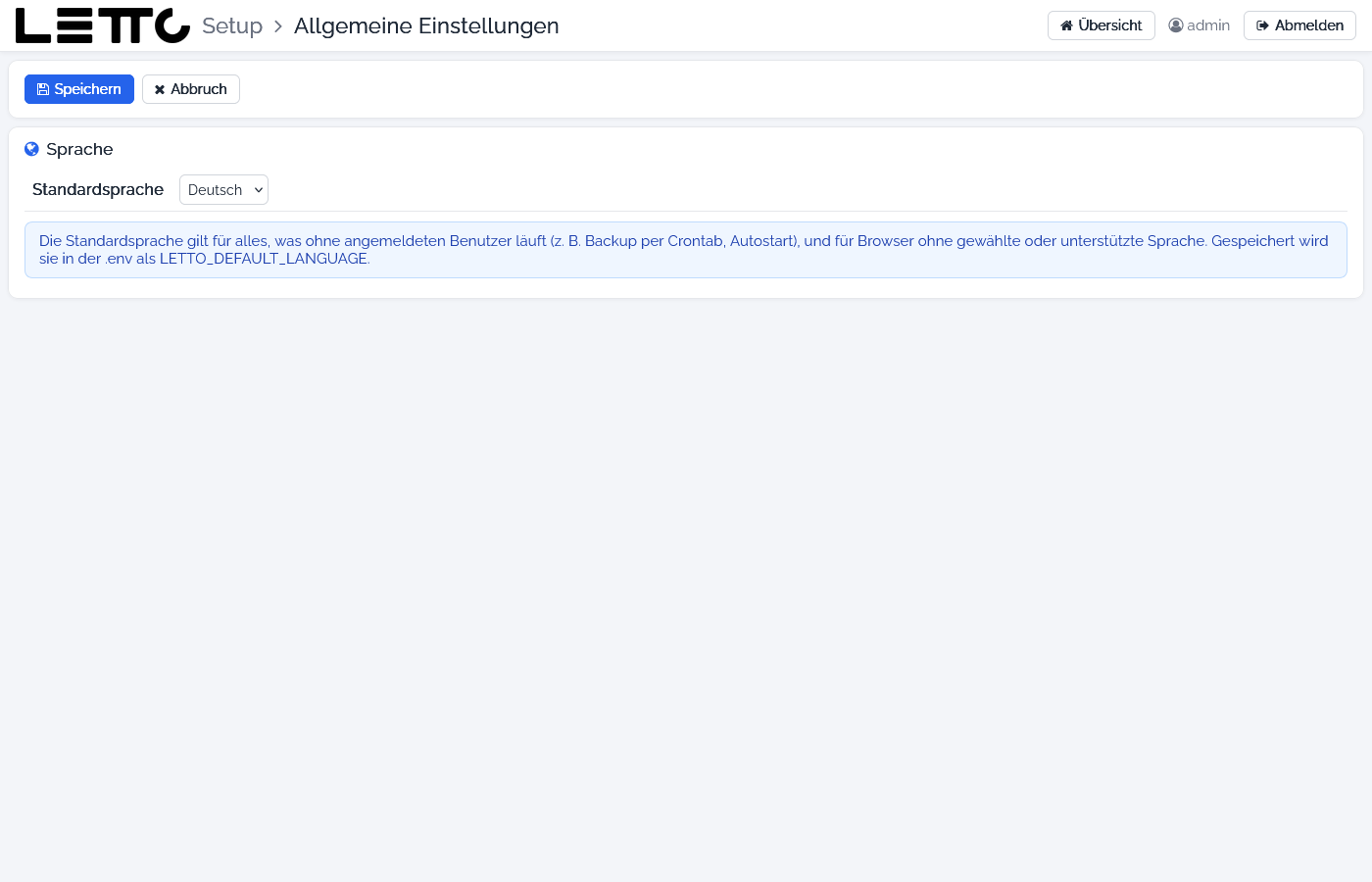 Allgemeine Einstellungen