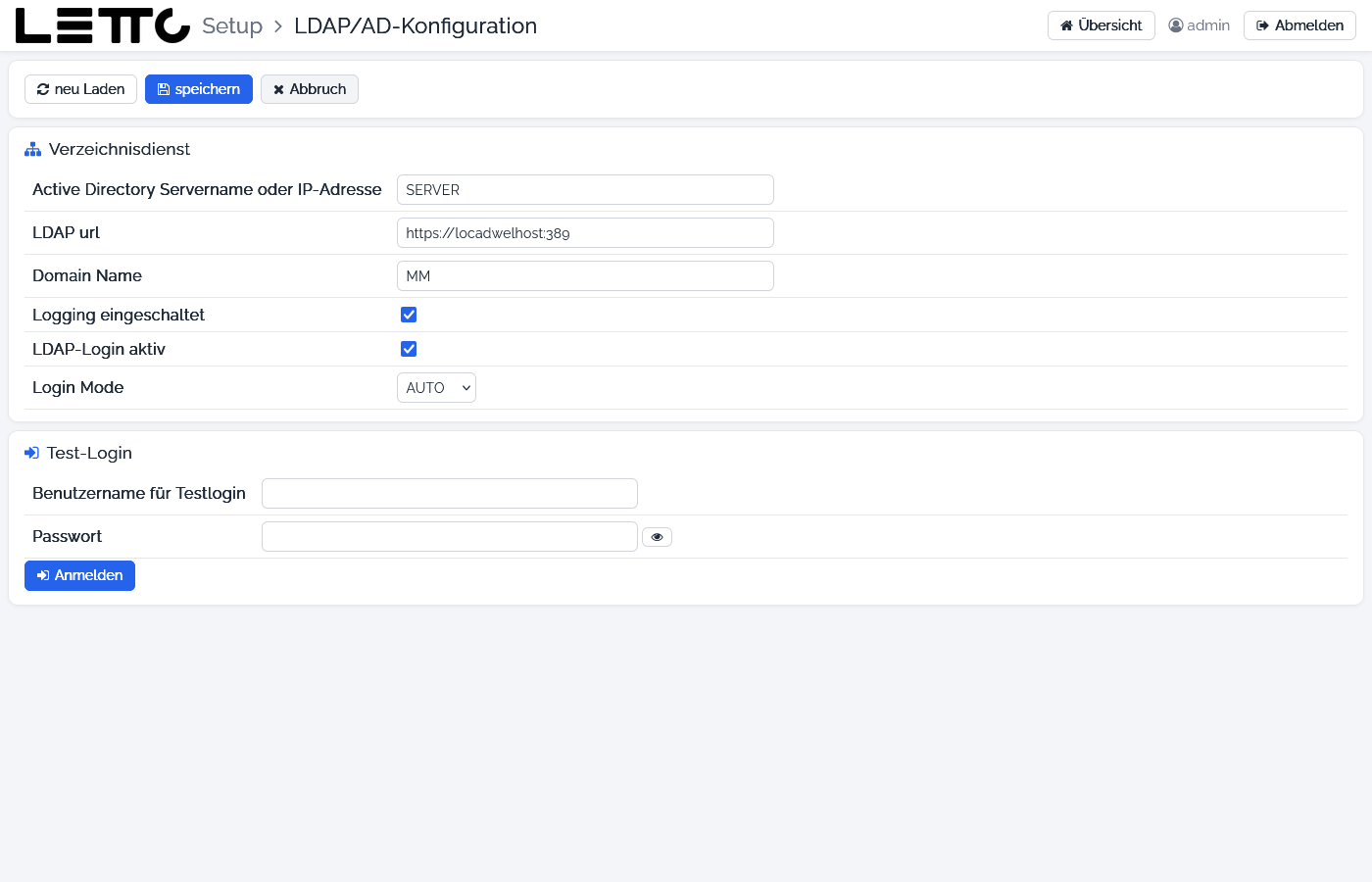 LDAP/AD-Konfiguration
