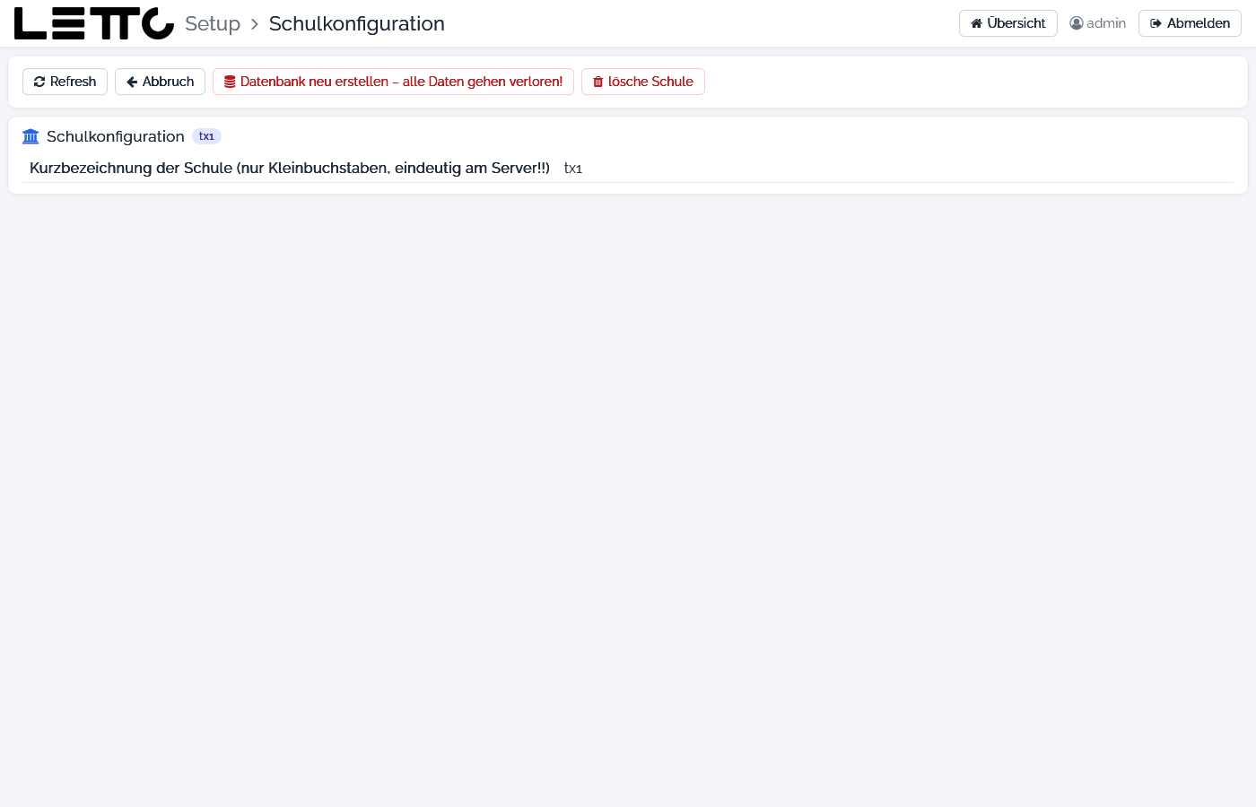 Schulkonfiguration