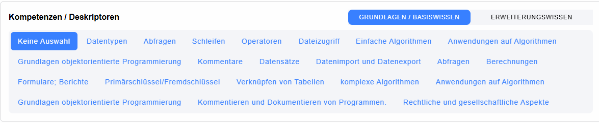 Kompetenzen und Deskriptoren