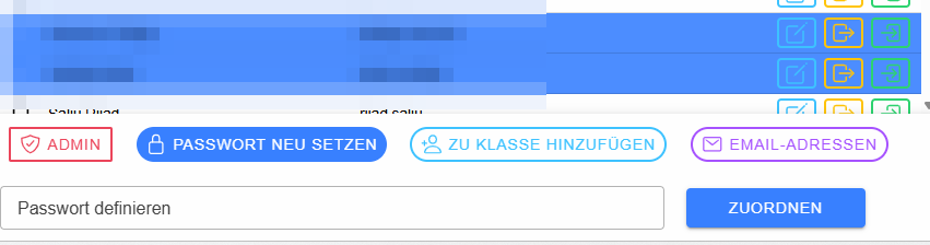 Mehrfachauswahl – Passwort