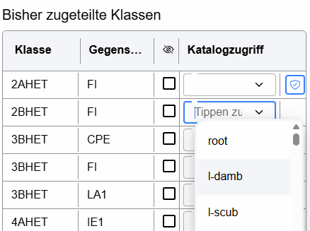 Katalogzugriff